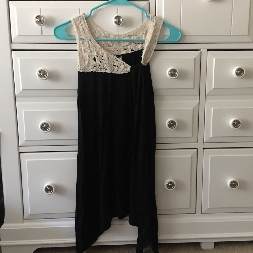 Black Asymmetrical Blouse